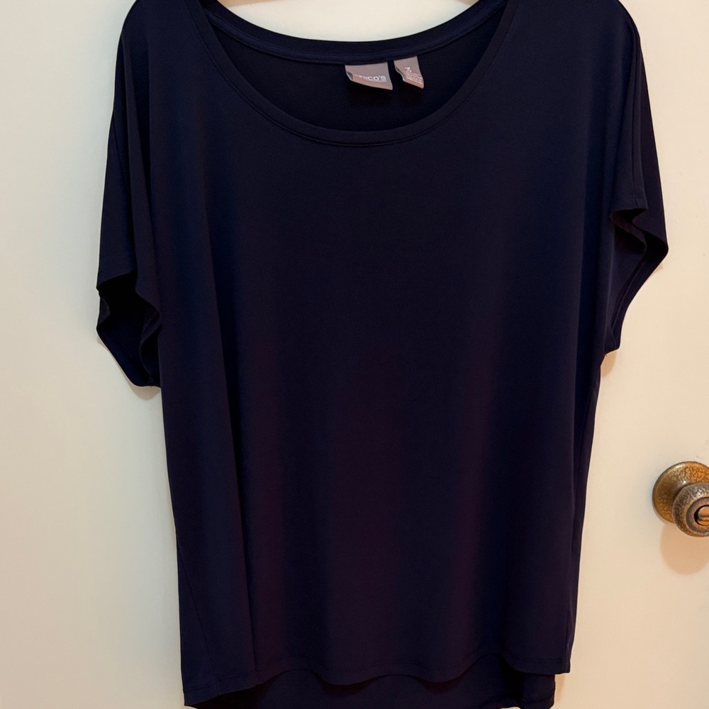 Elegant Navy Blue Women's Top